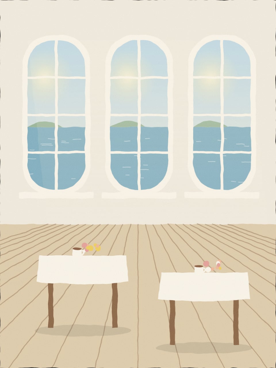Dining room in morning light